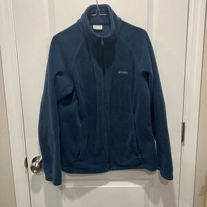 Columbia Fleece Jacket Full Zip Blue Women's Size M Outdoor Hiking